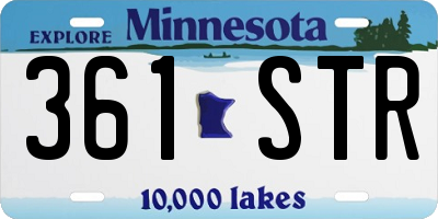 MN license plate 361STR