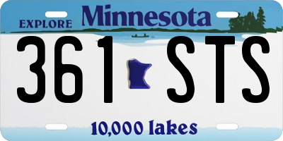 MN license plate 361STS