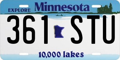 MN license plate 361STU