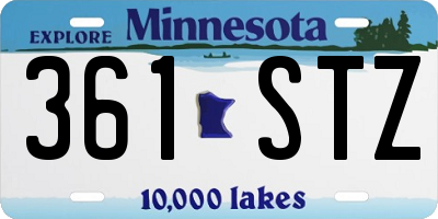 MN license plate 361STZ
