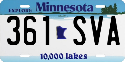 MN license plate 361SVA