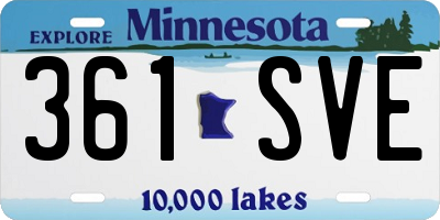 MN license plate 361SVE