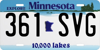 MN license plate 361SVG