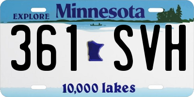 MN license plate 361SVH