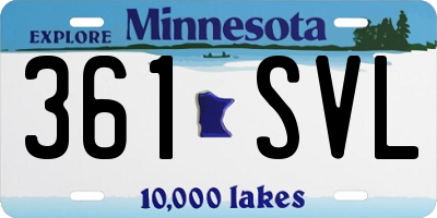 MN license plate 361SVL