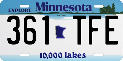 MN license plate 361TFE