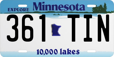 MN license plate 361TIN