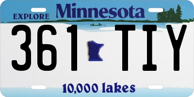 MN license plate 361TIY