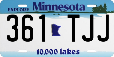 MN license plate 361TJJ