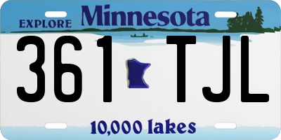 MN license plate 361TJL