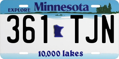 MN license plate 361TJN
