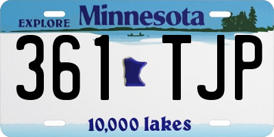 MN license plate 361TJP