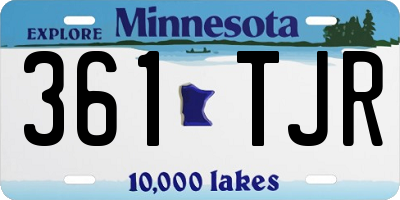 MN license plate 361TJR