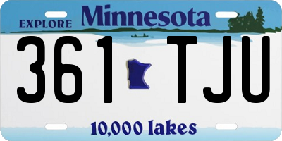 MN license plate 361TJU