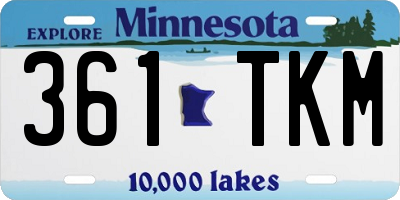 MN license plate 361TKM
