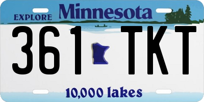 MN license plate 361TKT