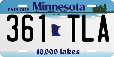 MN license plate 361TLA