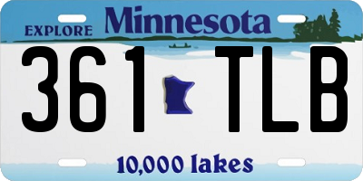 MN license plate 361TLB