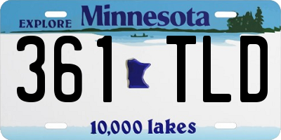 MN license plate 361TLD