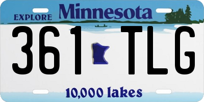 MN license plate 361TLG