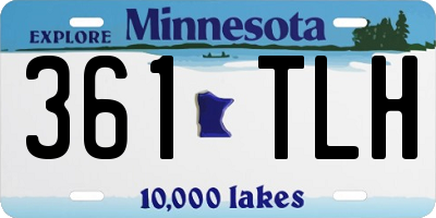 MN license plate 361TLH