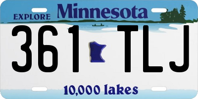 MN license plate 361TLJ