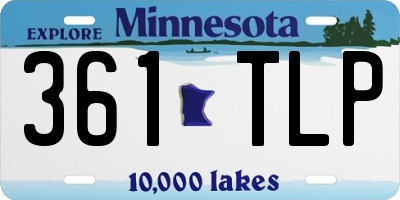MN license plate 361TLP