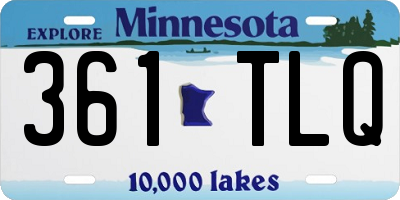 MN license plate 361TLQ