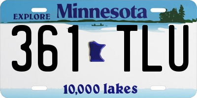 MN license plate 361TLU
