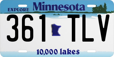 MN license plate 361TLV