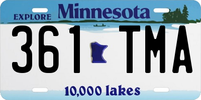 MN license plate 361TMA