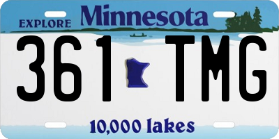 MN license plate 361TMG