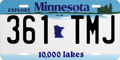MN license plate 361TMJ