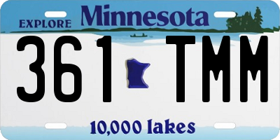 MN license plate 361TMM