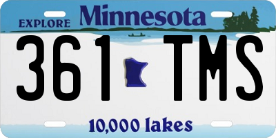 MN license plate 361TMS