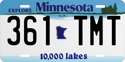 MN license plate 361TMT