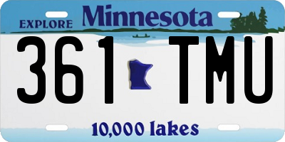 MN license plate 361TMU