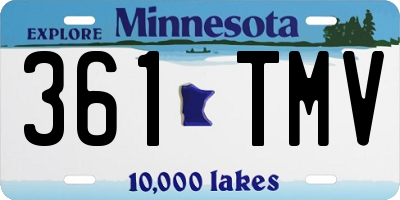 MN license plate 361TMV
