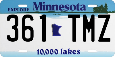 MN license plate 361TMZ