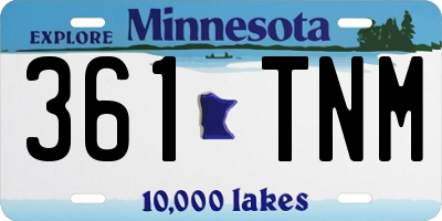 MN license plate 361TNM