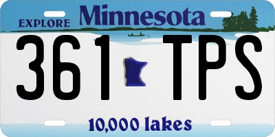 MN license plate 361TPS