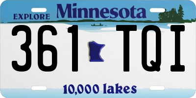 MN license plate 361TQI
