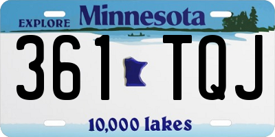 MN license plate 361TQJ