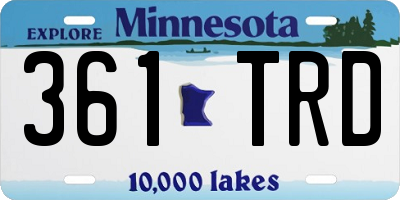 MN license plate 361TRD