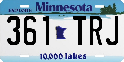 MN license plate 361TRJ
