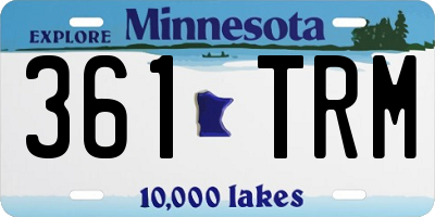MN license plate 361TRM