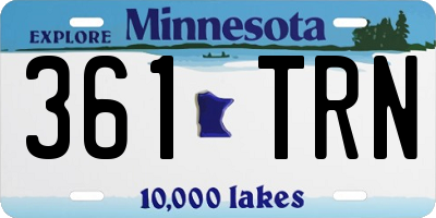 MN license plate 361TRN