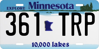 MN license plate 361TRP