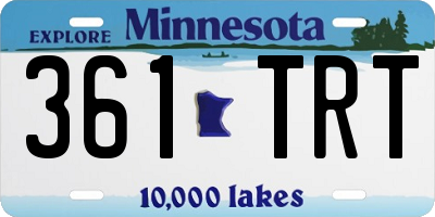 MN license plate 361TRT