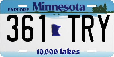 MN license plate 361TRY